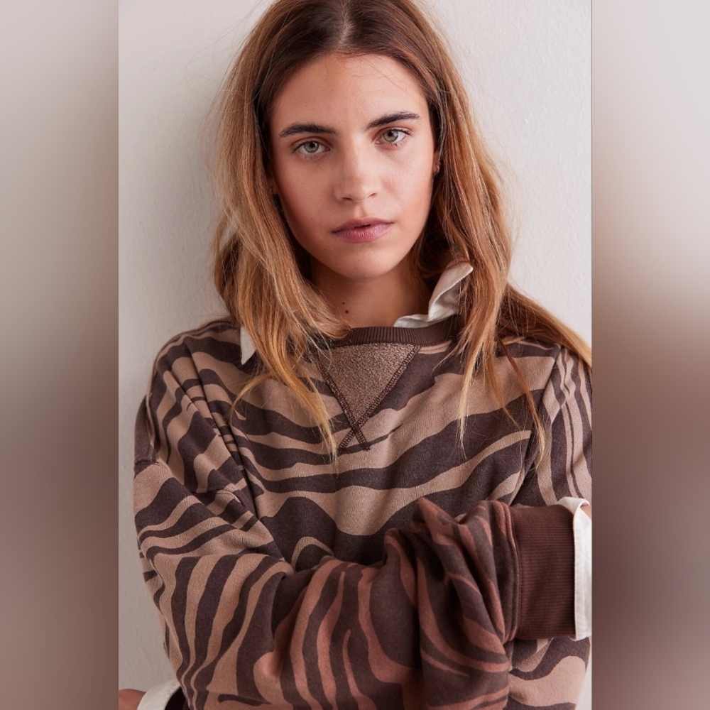 Free People Classic Printed Crewneck